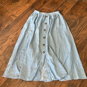 Shein Chambray Long Skirt